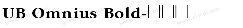 UB Omnius Bold字体转换